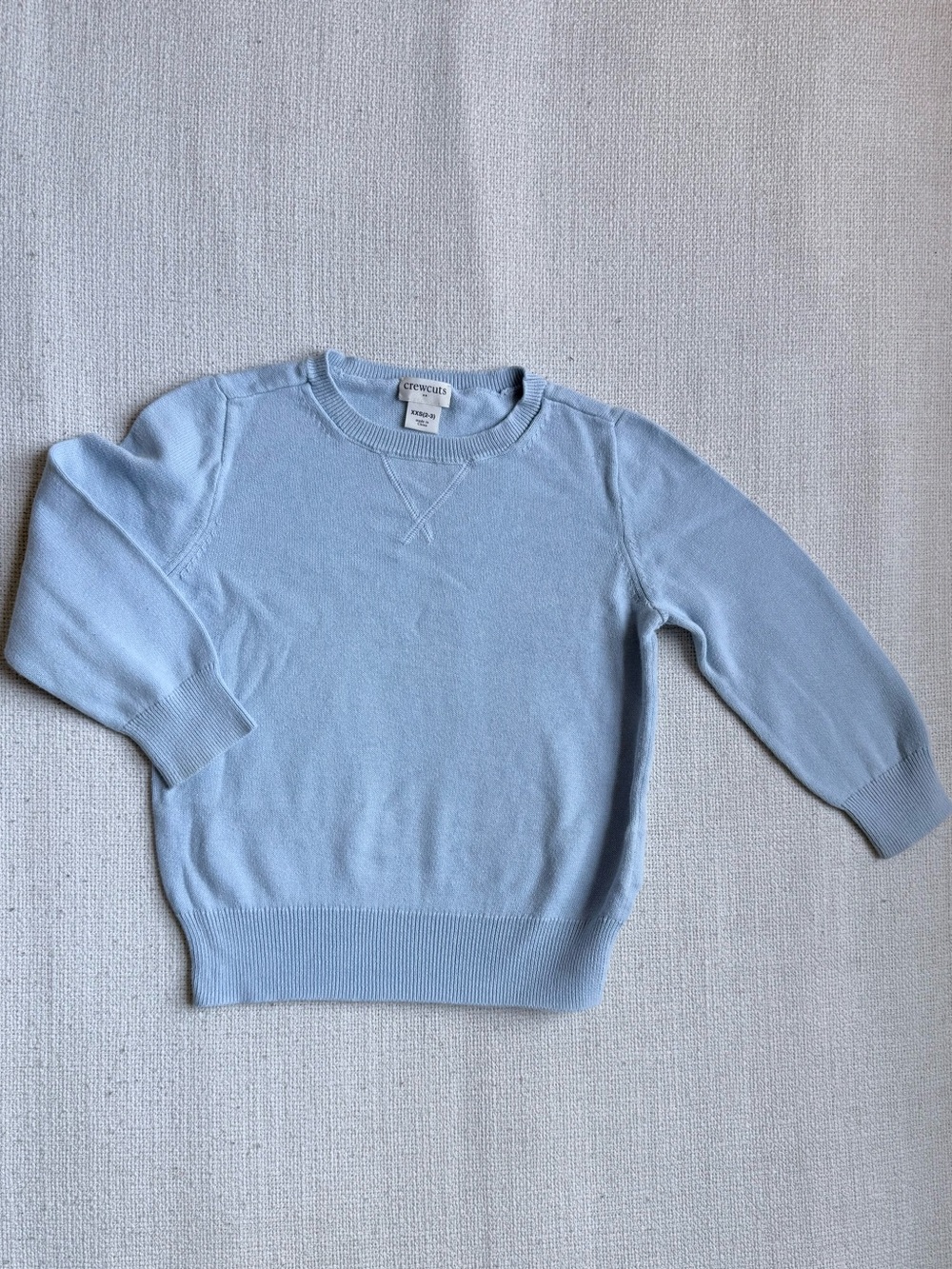 J.Crew Crewcuts Boys Light Blue Cotton Crewneck Sweater 2–3Y